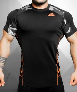 Renzo Performance Shirt - Black & Dutch orange