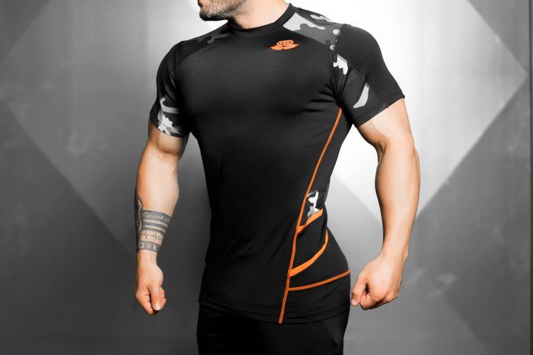 Renzo Performance Shirt - Black & Dutch orange