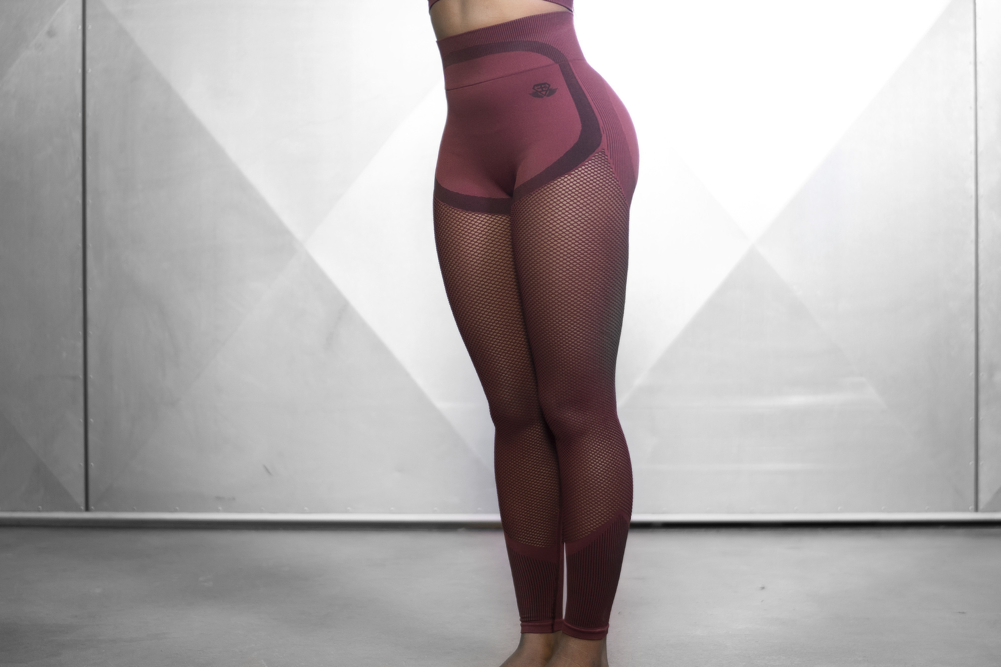 Aurora MESH Seamless High Waist Legging - Burgundy - Engineered Life