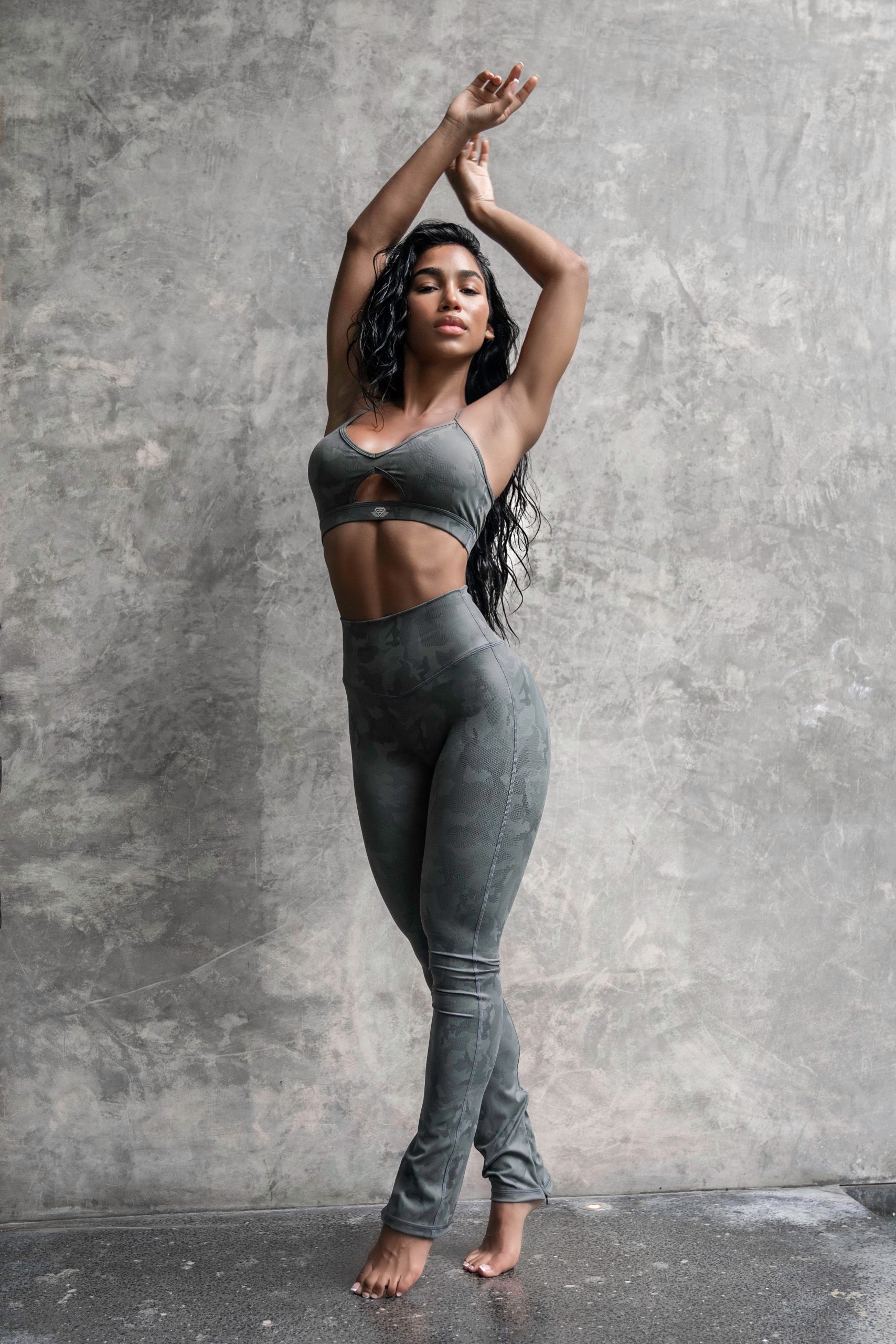 NERISSA TECH 2 piece SET - Light Grey Camo - Engineered Life